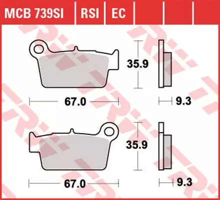 Тормозные колодки TRW MCB739SI для мотоциклов