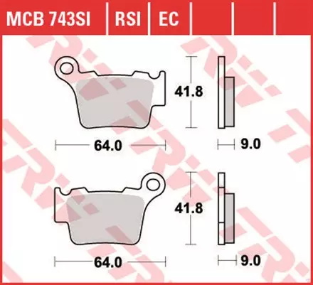 Тормозные колодки TRW MCB743SI для мотоциклов