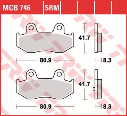 Тормозные колодки TRW MCB746 для мотоциклов