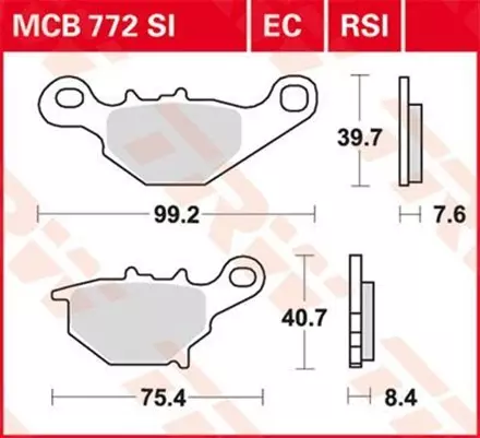 Тормозные колодки TRW MCB772SI для мотоциклов