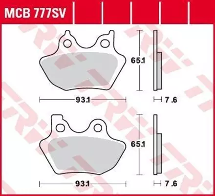 Тормозные колодки TRW MCB777SV для мотоциклов