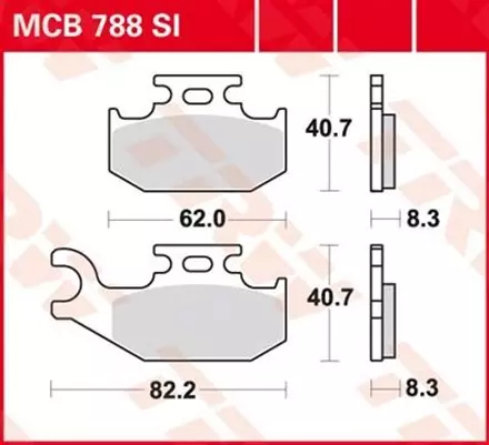 Тормозные колодки TRW MCB788SI для мотоциклов