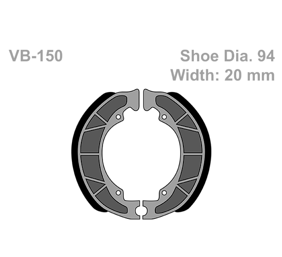 Тормозные колодки Vesrah VB 150 для мотоциклов