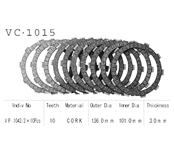 Фрикционные диски сцепления Vesrah VC1015 для мотоциклов