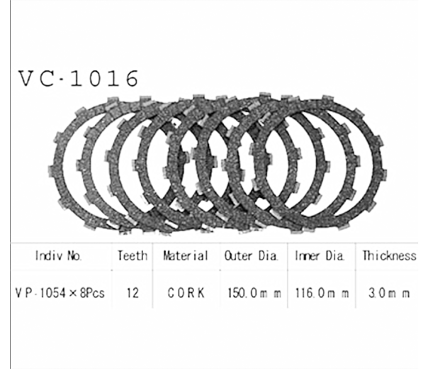 Фрикционные диски сцепления Vesrah VC1016 для мотоциклов