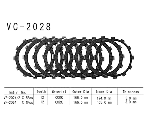 Фрикционные диски сцепления Vesrah VC2028 для мотоциклов