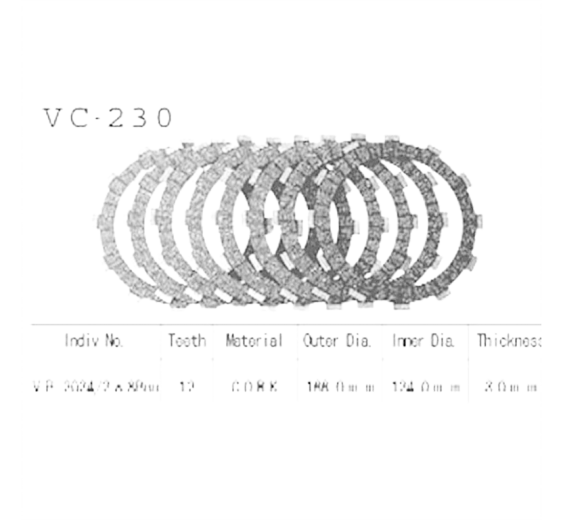 Фрикционные диски сцепления Vesrah VC230 для мотоциклов