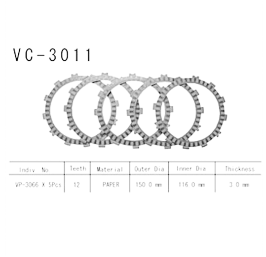 Фрикционные диски сцепления Vesrah VC3011 для мотоциклов