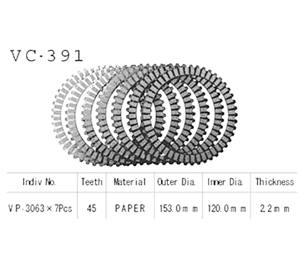 Фрикционные диски сцепления Vesrah VC391 для мотоциклов