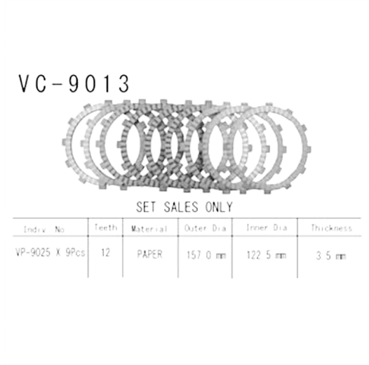 Фрикционные диски сцепления Vesrah VC9013 для мотоциклов