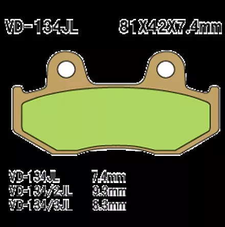 Тормозные колодки Vesrah VD 134/3SJL для мотоциклов