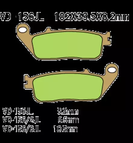 Тормозные колодки Vesrah VD 156/2CT для мотоциклов