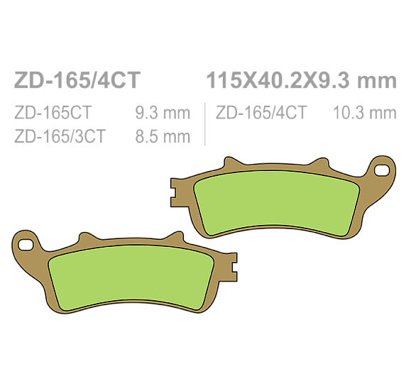 Тормозные колодки Vesrah VD 165/4CT для мотоциклов