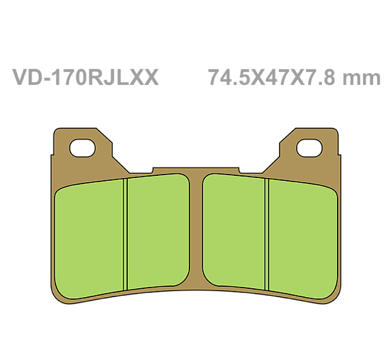 Тормозные колодки Vesrah VD 170RJLXX для мотоциклов