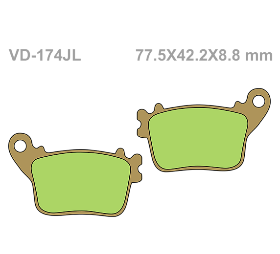 Тормозные колодки Vesrah VD 174JL для мотоциклов