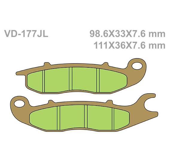 Тормозные колодки Vesrah VD 177JL для мотоциклов