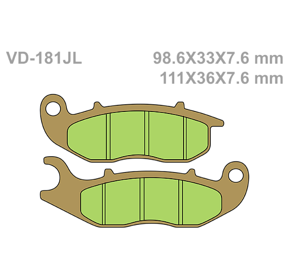 Тормозные колодки Vesrah VD 181JL для мотоциклов