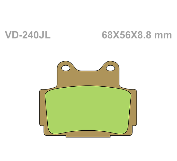 Тормозные колодки Vesrah VD 240JL для мотоциклов