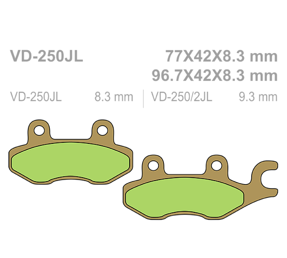 Тормозные колодки Vesrah VD 250JL для мотоциклов