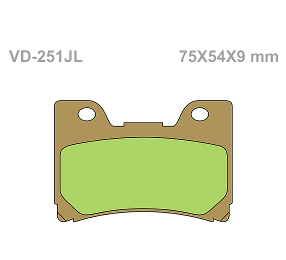 Тормозные колодки Vesrah VD 251JL для мотоциклов