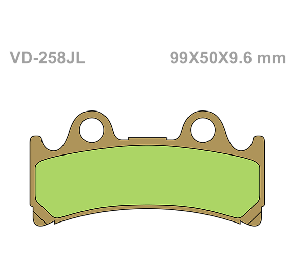 Тормозные колодки Vesrah VD 258JL для мотоциклов