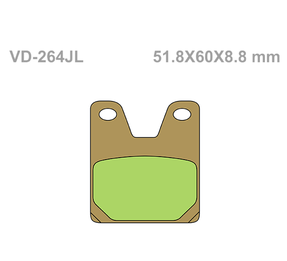 Тормозные колодки Vesrah VD 264JL для мотоциклов