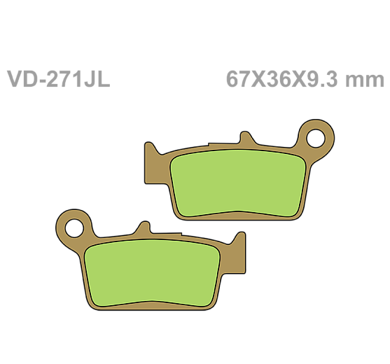 Тормозные колодки Vesrah VD 271JL для мотоциклов