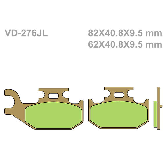 Тормозные колодки Vesrah VD 276JL для мотоциклов