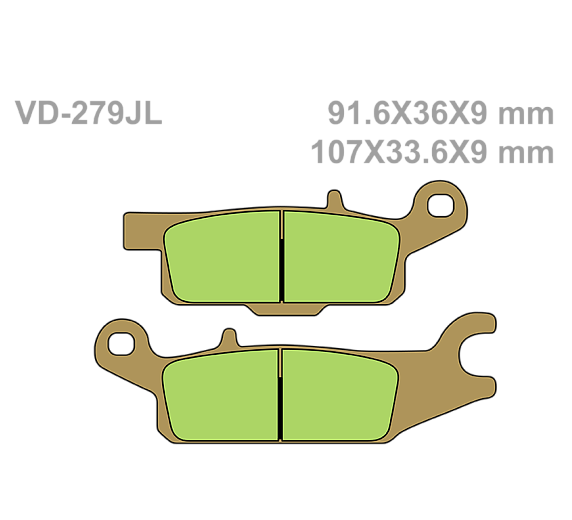 Тормозные колодки Vesrah VD 279/2JL для мотоциклов