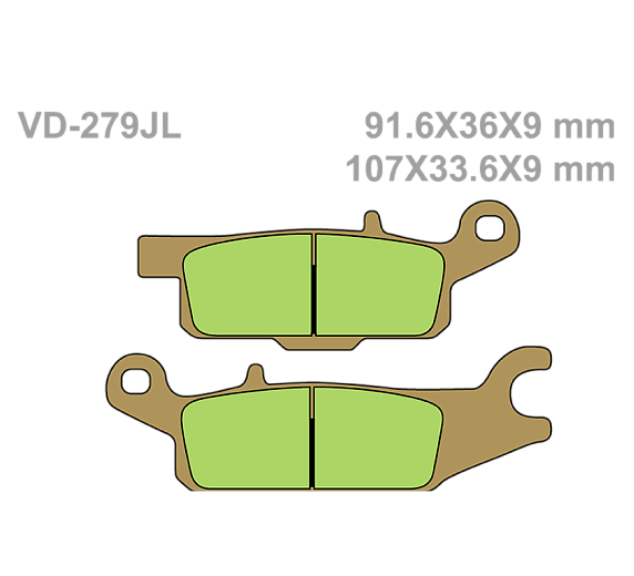 Тормозные колодки Vesrah VD 279JL для мотоциклов