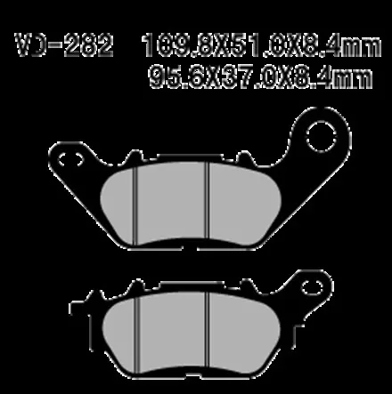 Тормозные колодки Vesrah VD 282 для мотоциклов