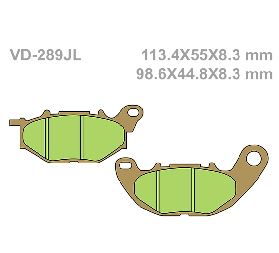 Тормозные колодки Vesrah VD 289JL для мотоциклов