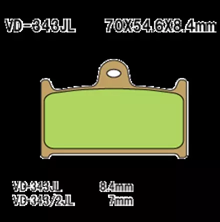 Тормозные колодки Vesrah VD 343JL для мотоциклов