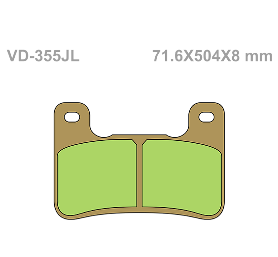 Тормозные колодки Vesrah VD 355JL для мотоциклов
