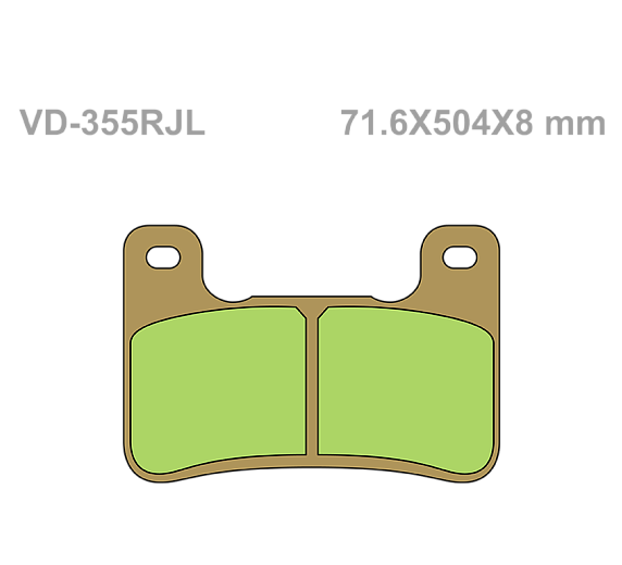 Тормозные колодки Vesrah VD 355RJL для мотоциклов