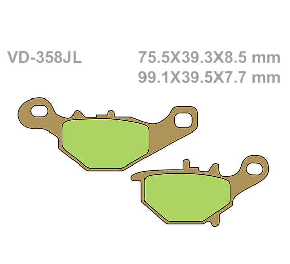 Тормозные колодки Vesrah VD 358JL для мотоциклов