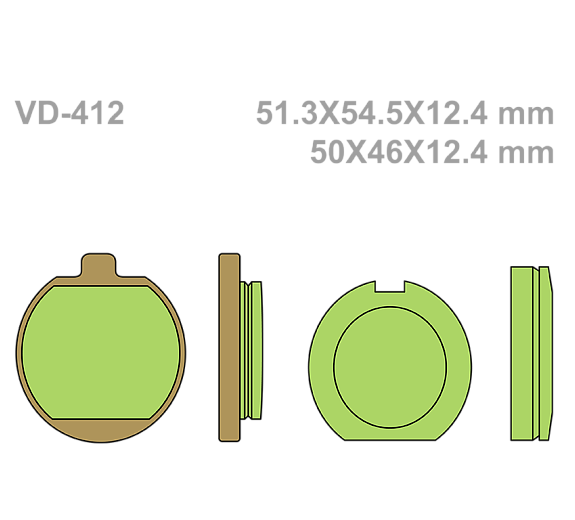 Тормозные колодки Vesrah VD 412 для мотоциклов