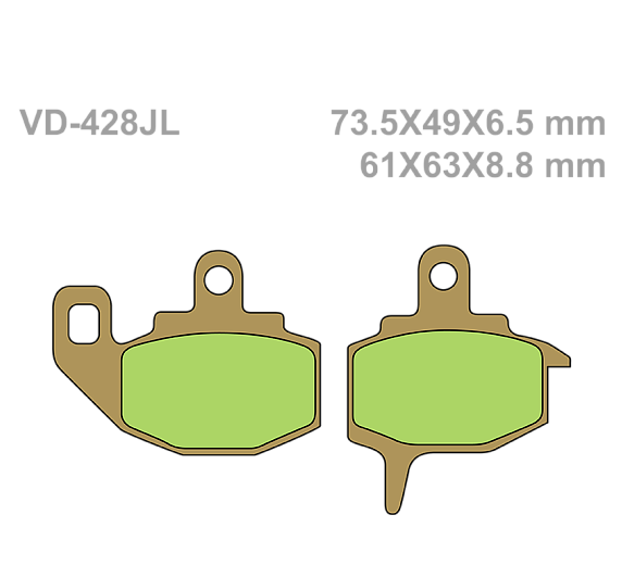 Тормозные колодки Vesrah VD 428JL для мотоциклов