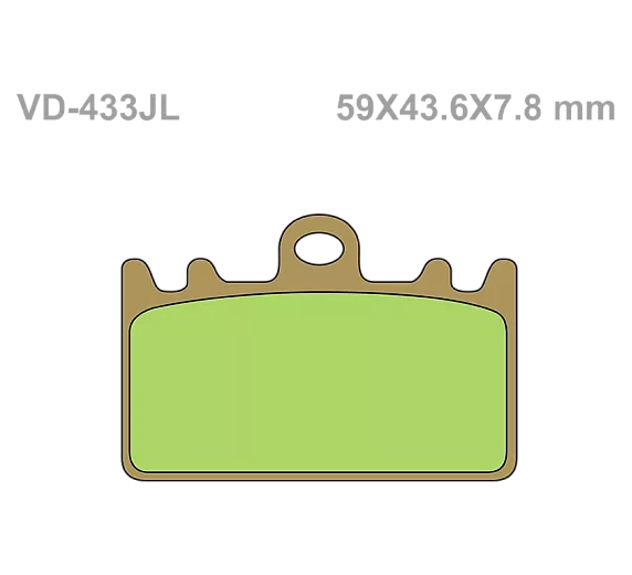 Тормозные колодки Vesrah VD 433JL для мотоциклов