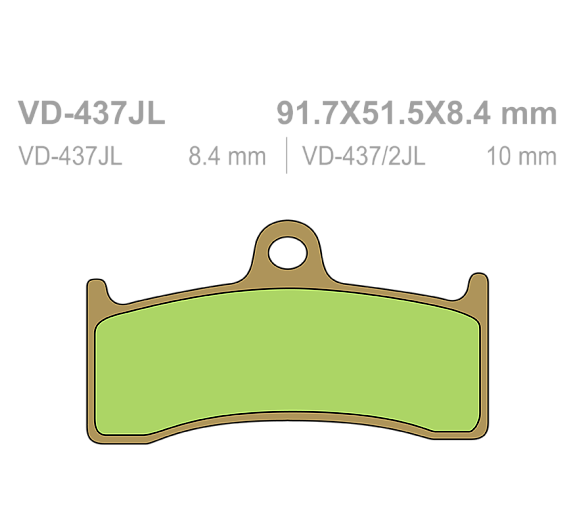 Тормозные колодки Vesrah VD 437JL для мотоциклов