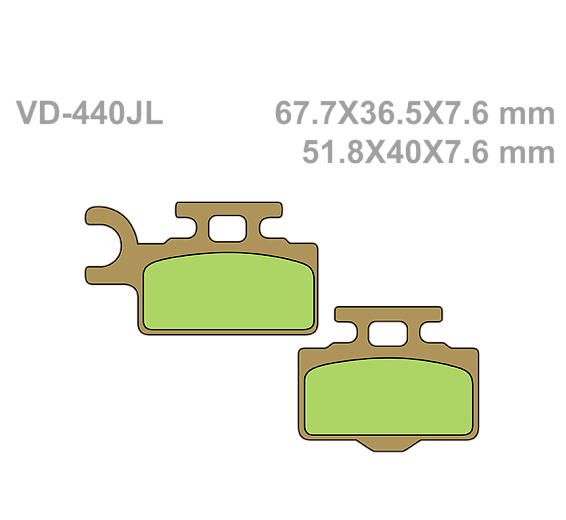 Тормозные колодки Vesrah VD 440JL для мотоциклов
