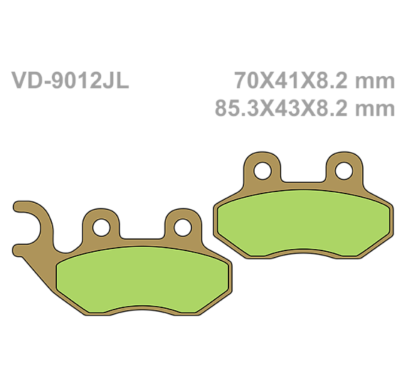 Тормозные колодки Vesrah VD 9012JL для мотоциклов