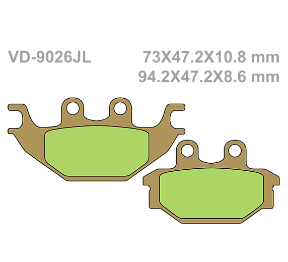 Тормозные колодки Vesrah VD 9026JL для мотоциклов