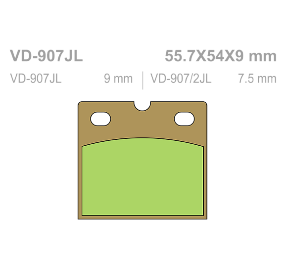 Тормозные колодки Vesrah VD 907JL для мотоциклов