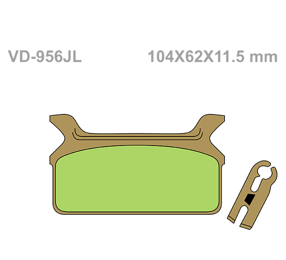 Тормозные колодки Vesrah VD 956JL для мотоциклов