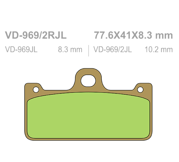 Тормозные колодки Vesrah VD 969/2RJL для мотоциклов