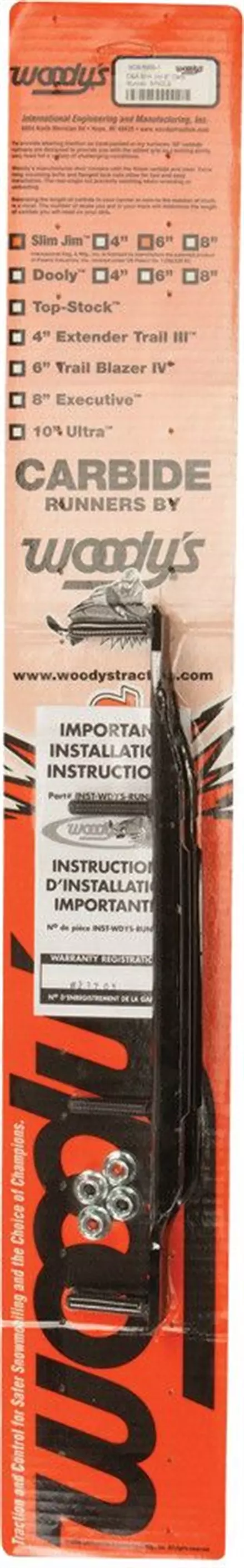 Конек лыжи двойной  Woodys серия 6" Slim Jim для снегохода