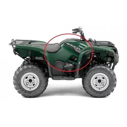Облицовка правая зеленая Yamaha Grizzly 700, 550 1HP-F1721-00-00