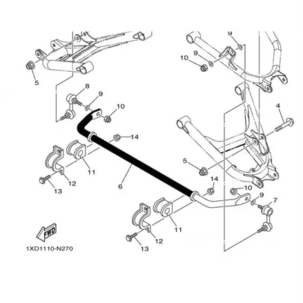Стабилизатор задней подвески Yamaha Viking 700 1XD-G7491-00-00
