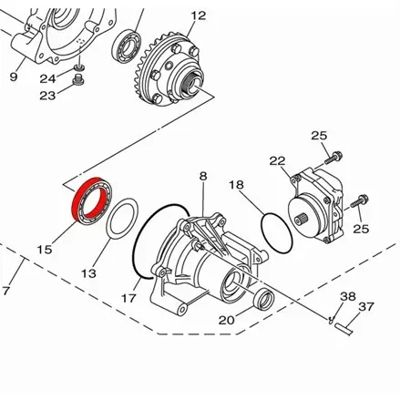 Подшипник переднего редуктора Yamaha Grizzly, Rhino 3B4-46164-00-00